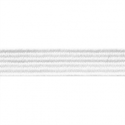 Резиновые нити с текстильным покрытием, шир. 6 мм ( упак.55 м/уп), цв.-белый - купить в Альметьевске. Цена: 210.75 руб.
