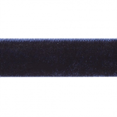 Лента бархатная нейлон, шир.12 мм, (упак. 45,7м), цв.180-т.синий - купить в Альметьевске. Цена: 411.60 руб.