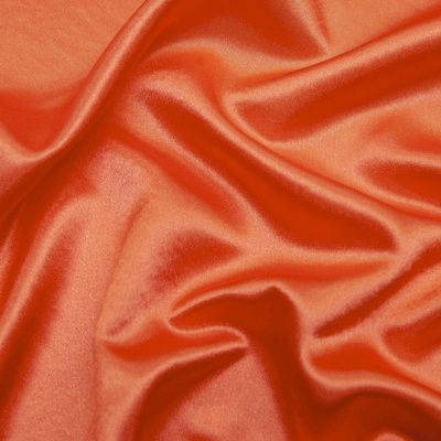 Поли креп-сатин 18-1445, 120 гр/м2, шир.150см, цвет оранжевый - купить в Альметьевске. Цена 155.57 руб.