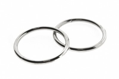 Кольцо металлическое №40 мм, цв.-никель - купить в Альметьевске. Цена: 4.45 руб.
