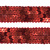Тесьма с пайетками 3, шир. 20 мм/уп. 25+/-1 м, цвет красный - купить в Альметьевске. Цена: 778.19 руб.