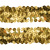 Тесьма с пайетками D16, шир. 30 мм/уп. 25+/-1 м, цвет золото - купить в Альметьевске. Цена: 1 087.39 руб.