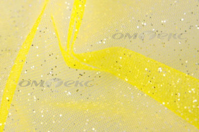 Сетка Глиттер, 40 гр/м2, шир.160см, цвет жёлтый - купить в Альметьевске. Цена 163.01 руб.