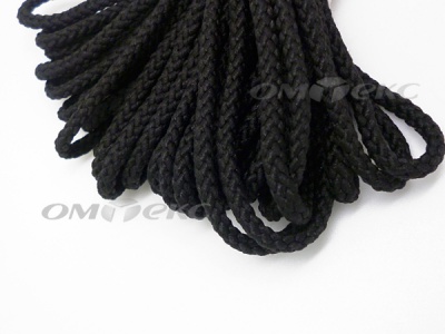 Шнур В-035 4 мм круп.плетение 100 м черный - купить в Альметьевске. Цена: 156.40 руб.