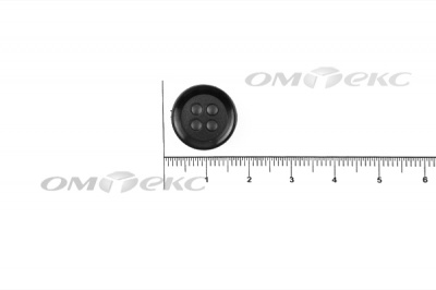 51400/15 мм (4 пр) черные пуговицы - купить в Альметьевске. Цена: 0.67 руб.