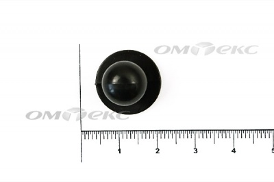 Пуговица поварская "Пукля", 10 мм, цвет чёрный - купить в Альметьевске. Цена: 2.03 руб.