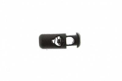 8108 Фиксатор пластиковый "Бочонок", 20х8 мм, цвет чёрный - купить в Альметьевске. Цена: 1.29 руб.