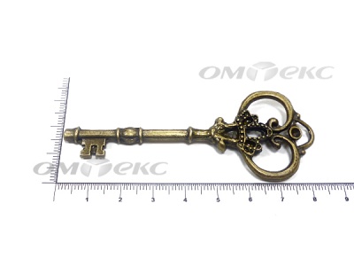 Декоративный элемент для творчества из металла "Ключ"8,5 см  - купить в Альметьевске. Цена: 26.93 руб.