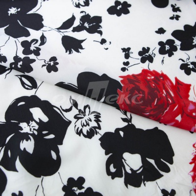 Плательная ткань "Фламенко" 22.1, 80 гр/м2, шир.150 см, принт растительный - купить в Альметьевске. Цена 239.03 руб.