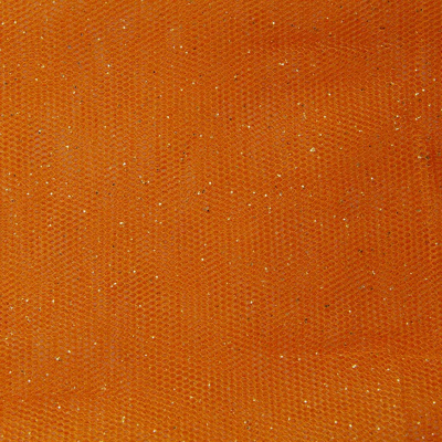 Сетка Глиттер, 24 г/м2, шир.145 см., оранжевый - купить в Альметьевске. Цена 117.24 руб.