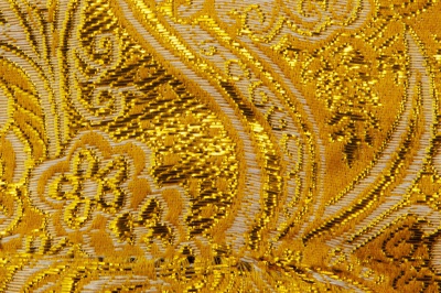 Ткань костюмная жаккард №12, 140 гр/м2, шир.150см, цвет жёлтый - купить в Альметьевске. Цена 383.29 руб.