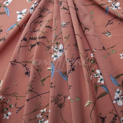 Плательная ткань "Фламенко" 2.1, 80 гр/м2, шир.150 см, принт растительный - купить в Альметьевске. Цена 311.05 руб.