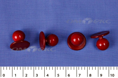 Пуговица поварская "Пукля", 10 мм, цвет красный - купить в Альметьевске. Цена: 2.28 руб.