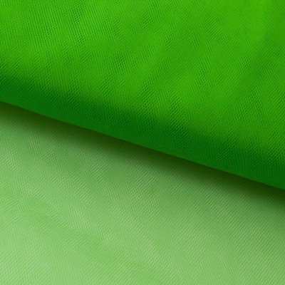 Фатин матовый 16-146, 12 гр/м2, шир.300см, цвет зелёный - купить в Альметьевске. Цена 113.85 руб.