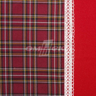 Ткань костюмная клетка 24379 2012, 230 гр/м2, шир.150см, цвет бордовый/бел/жел - купить в Альметьевске. Цена 539.74 руб.