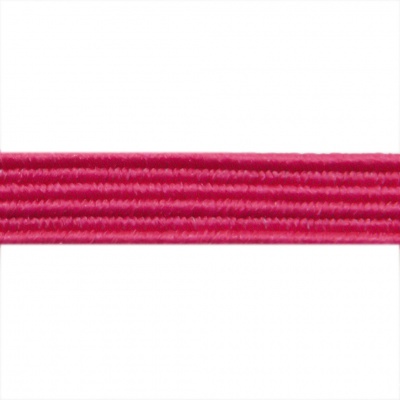 Резиновые нити с текстильным покрытием, шир. 6 мм ( упак.30 м/уп), цв.- 84-фуксия - купить в Альметьевске. Цена: 155.22 руб.