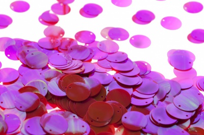 Пайетки "ОмТекс" россыпью,CREAM,круг 20 мм/упак.50+/-2 гр, цв. 15-розовый - купить в Альметьевске. Цена: 80.12 руб.