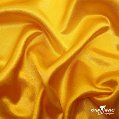 Поли креп-сатин 13-0859, 125 (+/-5) гр/м2, шир.150см, цвет жёлтый - купить в Альметьевске. Цена 155.57 руб.