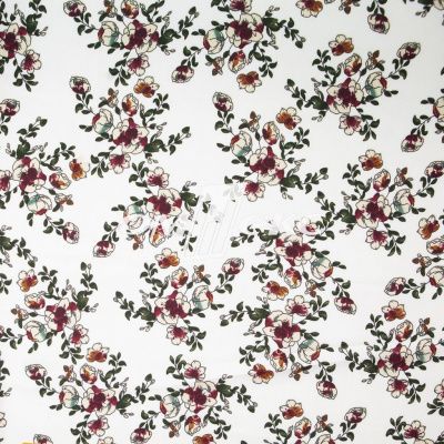 Плательная ткань "Фламенко" 23.1, 80 гр/м2, шир.150 см, принт растительный - купить в Альметьевске. Цена 264.56 руб.