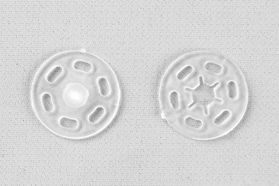 Кнопки пришивные пластиковые 15 мм, блистер 24шт, цв.-прозрачные - купить в Альметьевске. Цена: 68.79 руб.