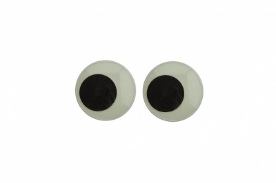 Глазки для игрушек, круглые, с бегающими зрачками, 10 мм/упак.50+/-2 шт, цв. -черно-белые - купить в Альметьевске. Цена: 35.20 руб.