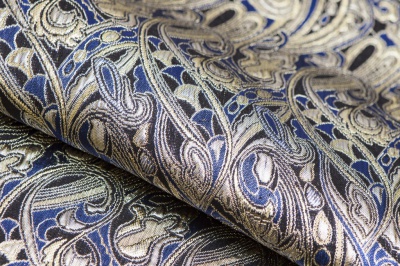Ткань костюмная жаккард, 135 гр/м2, шир.150см, цвет синий№18 - купить в Альметьевске. Цена 441.95 руб.