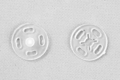 Кнопки пришивные пластиковые 13 мм, блистер 24шт, цв.-прозрачные - купить в Альметьевске. Цена: 62.27 руб.