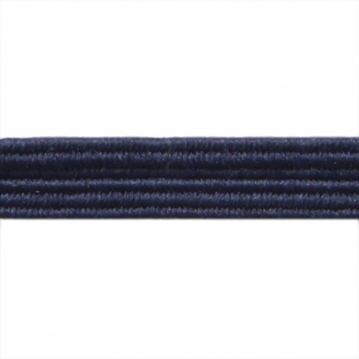 Резиновые нити с текстильным покрытием, шир. 6 мм ( упак.30 м/уп), цв.- 117-т.синий - купить в Альметьевске. Цена: 152.05 руб.