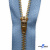 Молнии джинсовые металл т-5, 18 см латунь (YG), цв.-деним (231) - купить в Альметьевске. Цена: 22.80 руб.