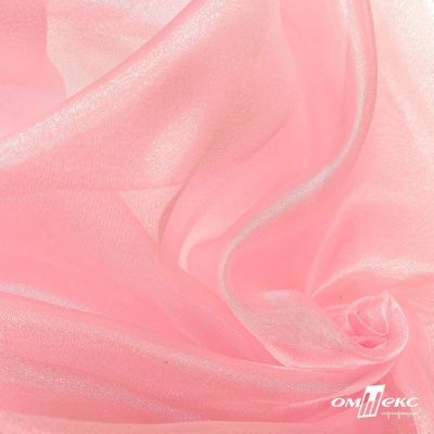 Ткань органза, 100% полиэстр, 28г/м2, шир. 150 см, цв. #47 розовая пудра - купить в Альметьевске. Цена 86.24 руб.
