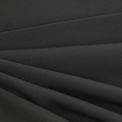 Костюмная ткань "Элис", 200 гр/м2, шир.150см, цвет чёрный - купить в Альметьевске. Цена 306.20 руб.