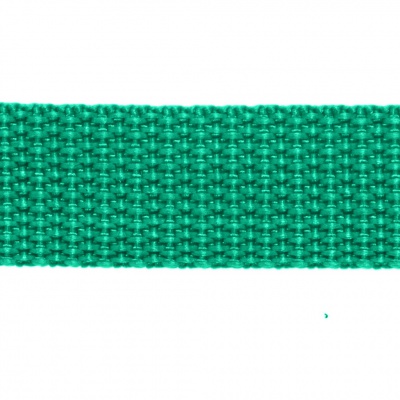 Стропа текстильная, шир. 25 мм (в нам. 50+/-1 ярд), цвет яр.зелёный - купить в Альметьевске. Цена: 397.52 руб.