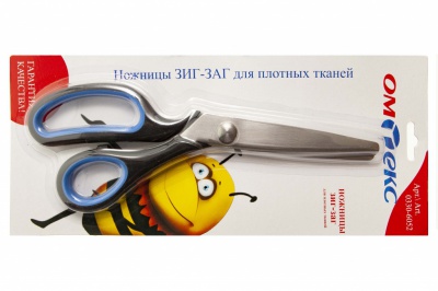 Ножницы арт.0330-6052 "ЗИГ-ЗАГ" 5 мм, для плотных тканей , 9"/ 229 мм - купить в Альметьевске. Цена: 740.56 руб.