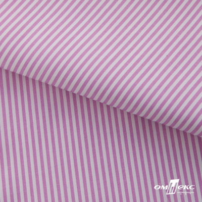 Ткань сорочечная Полоска Кенди, 115 г/м2, 58% пэ,42% хл, шир.150 см, цв.1-розовый, (арт.110) - купить в Альметьевске. Цена 306.69 руб.