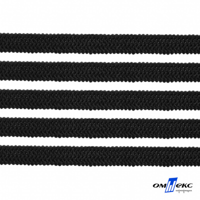 Лента эластичная вязанная (резинка) 4 мм (200+/-1 м) 400 гр/м2 черная бобина "ОМТЕКС" - купить в Альметьевске. Цена: 1.78 руб.