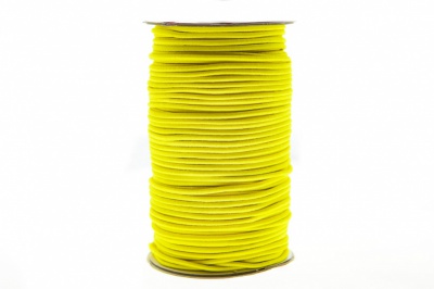 0370-1301-Шнур эластичный 3 мм, (уп.100+/-1м), цв.110 - желтый - купить в Альметьевске. Цена: 459.62 руб.