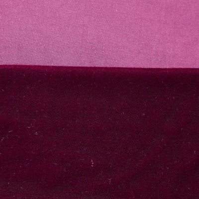 Бархат стрейч №2, 240 гр/м2, шир.160 см, (2,6 м/кг), цвет бордо - купить в Альметьевске. Цена 740.88 руб.