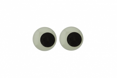 Глазки для игрушек, круглые, с бегающими зрачками, 8 мм/упак.50+/-2 шт, цв. -черно-белые - купить в Альметьевске. Цена: 15.88 руб.