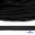 Шнур плетеный d-8 мм плоский, 70% хлопок 30% полиэстер, уп.85+/-1 м, цв.- чёрный - купить в Альметьевске. Цена: 735 руб.