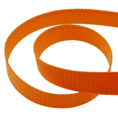 Стропа текстильная, шир. 25 мм (в нам. 50+/-1 ярд), цвет оранжевый - купить в Альметьевске. Цена: 409.94 руб.