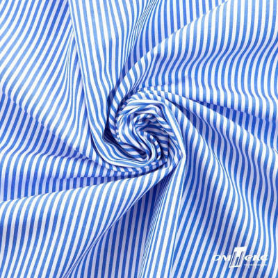 Ткань сорочечная Полоска Кенди, 115 г/м2, 58% пэ,42% хл, шир.150 см, цв.3-синий, (арт.110) - купить в Альметьевске. Цена 306.69 руб.