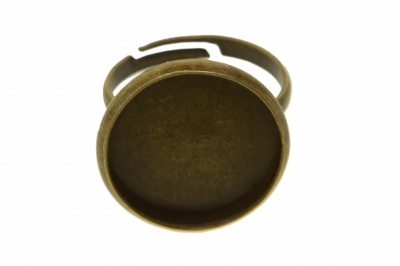 Заготовка для рукоделия металлическая фигурная для кольца 15мм - купить в Альметьевске. Цена: 7.44 руб.