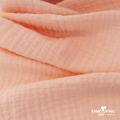Ткань Муслин, 100% хлопок, 125 гр/м2, шир. 140 см #201 цв.(18)-розовый персик - купить в Альметьевске. Цена 464.97 руб.