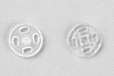 Кнопки пришивные пластиковые 11,5 мм, блистер 24шт, цв.-прозрачные - купить в Альметьевске. Цена: 59.44 руб.