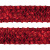Тесьма с пайетками 3, шир. 35 мм/уп. 25+/-1 м, цвет красный - купить в Альметьевске. Цена: 1 321.65 руб.